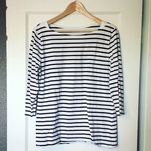 Striped Boat Neck T-Shirt